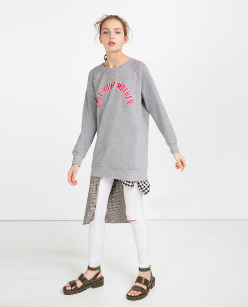 OVERSIZED PRINTED SWEATSHIRT