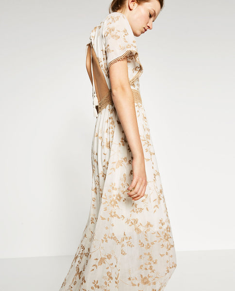 LONG EMBROIDERED DRESS