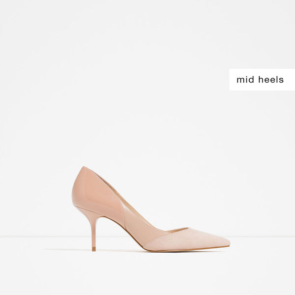 MID-HEEL LEATHER SHOES