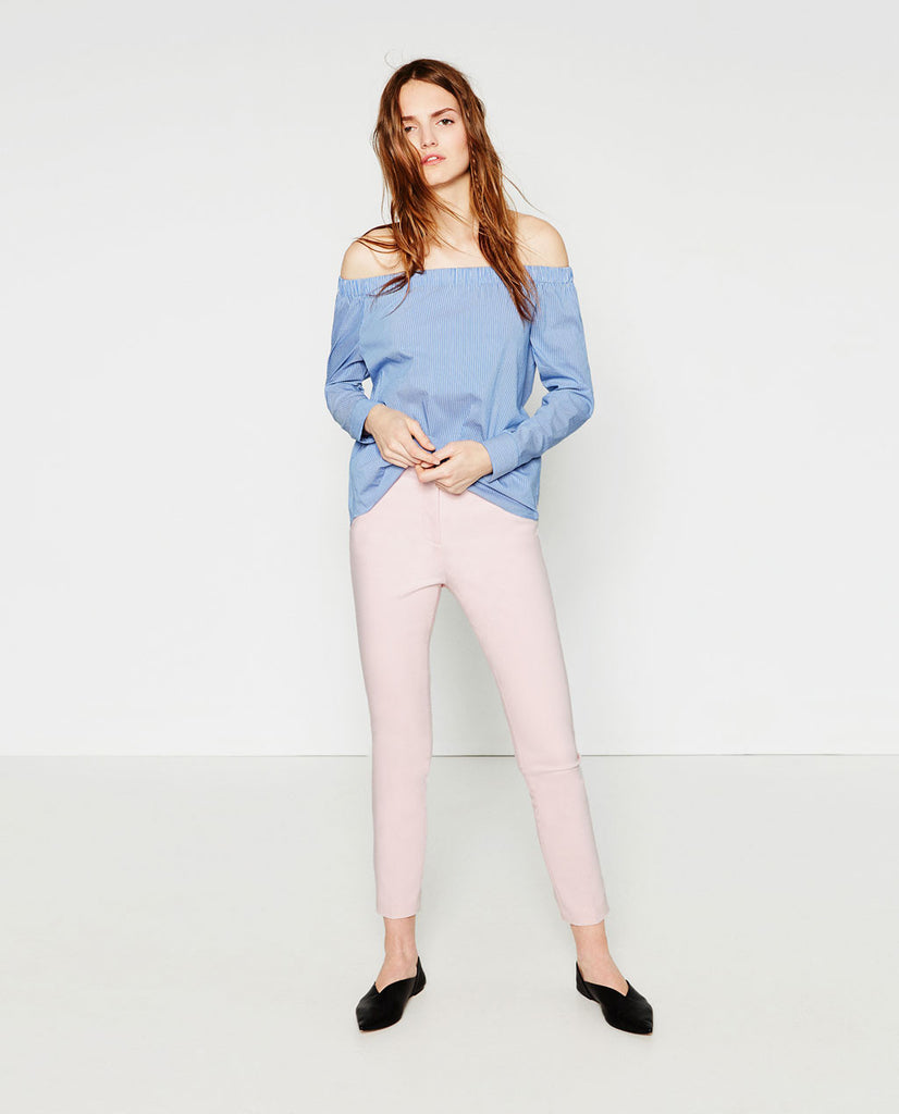 HIGH WAIST SKINNY TROUSERS