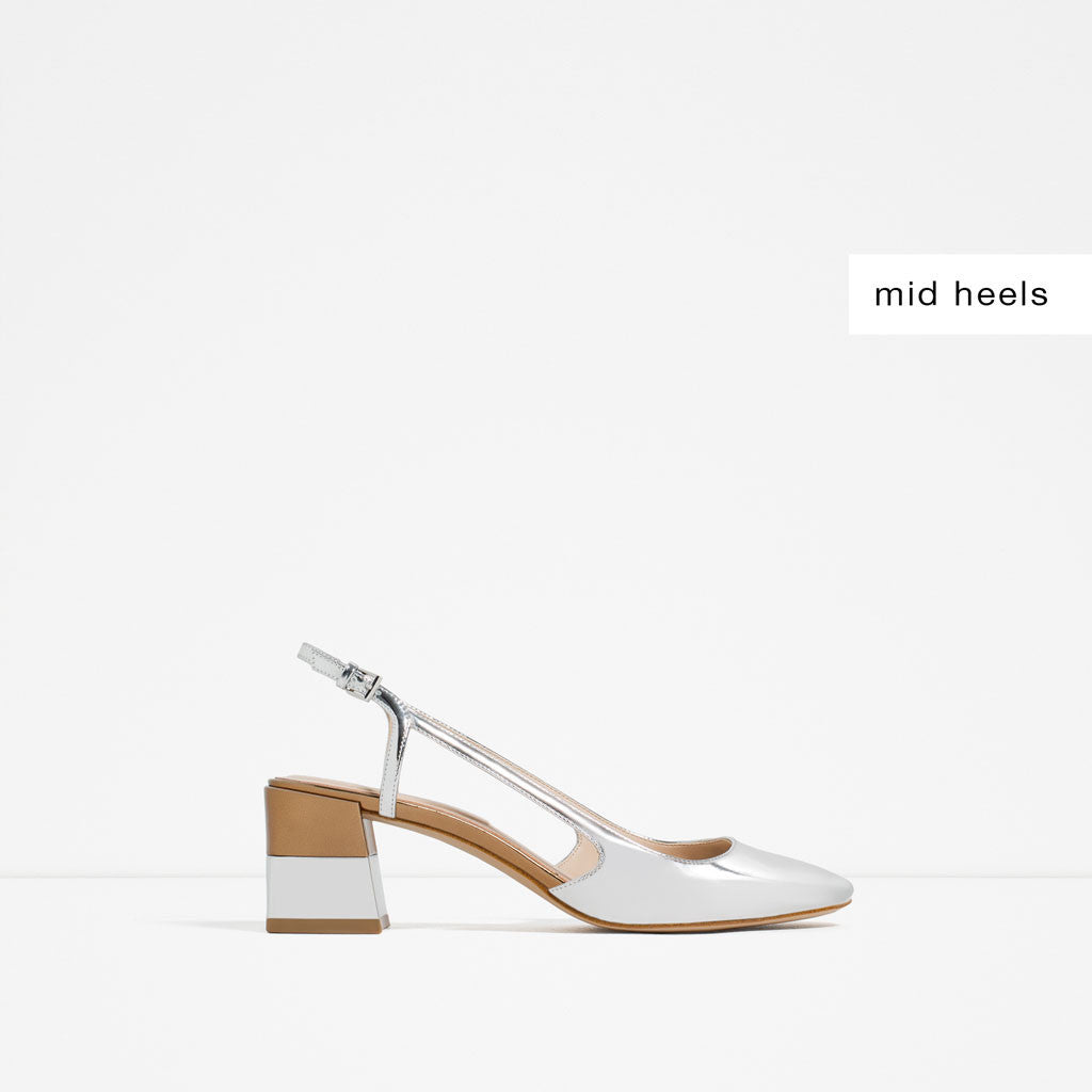 LAMINATED BLOCK HEEL SHOES