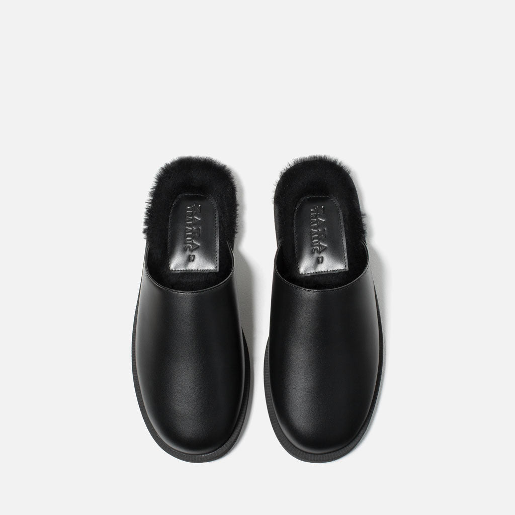 FLAT LEATHER SLIPPER SHOES