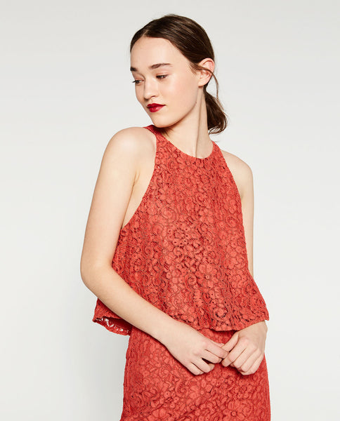 GUIPURE LACE TOP