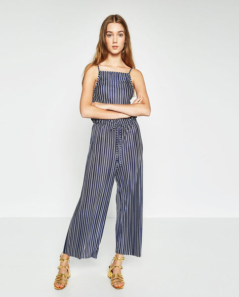 LONG PLEATED JUMPSUIT