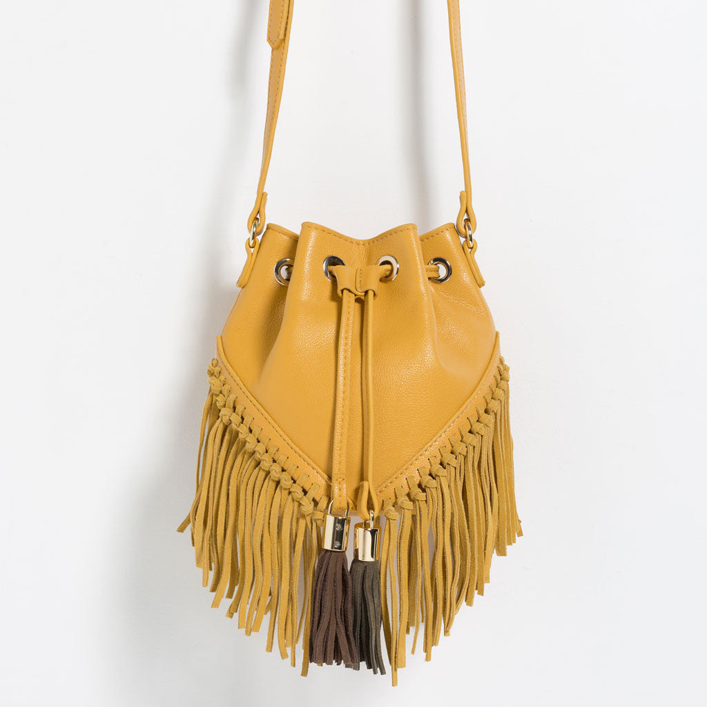 FRINGED CROSS-BODY BAG